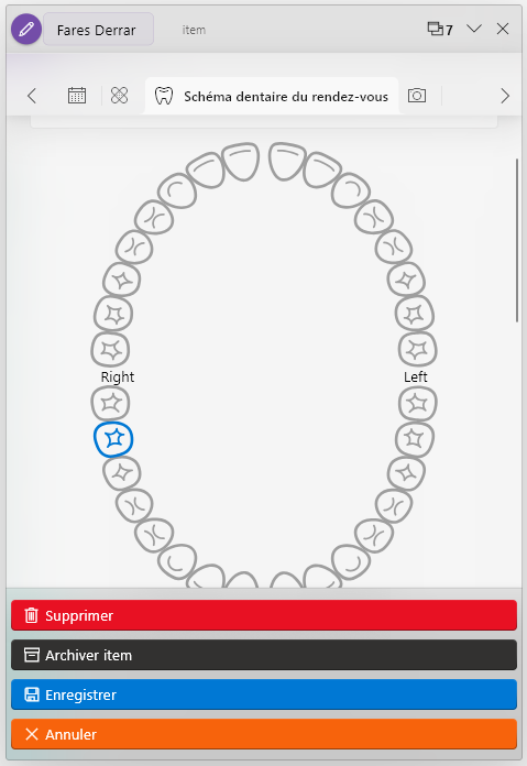 Dental Chart Odontogram
